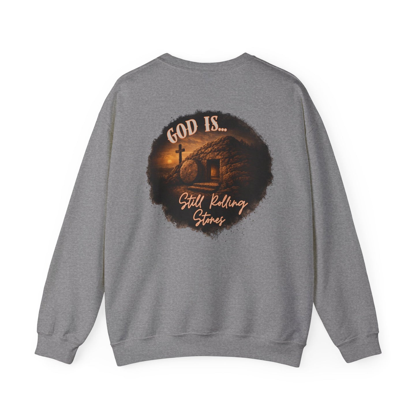 GOD IS STILL ROLLING STONES ADULT SWEATSHIRT