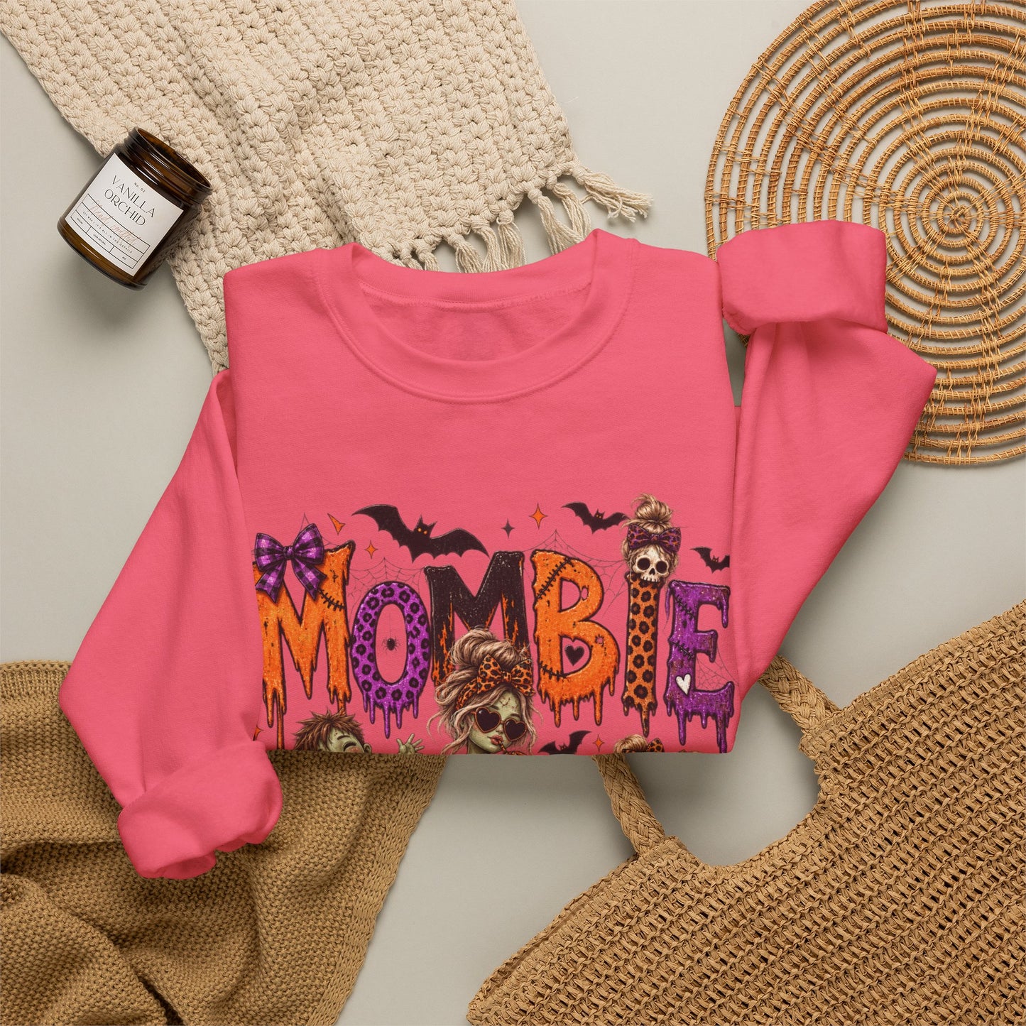 GILDAN - Mombie Halloween Sweatshirt — "Mombie" Zombie Mom Graphic Crewneck