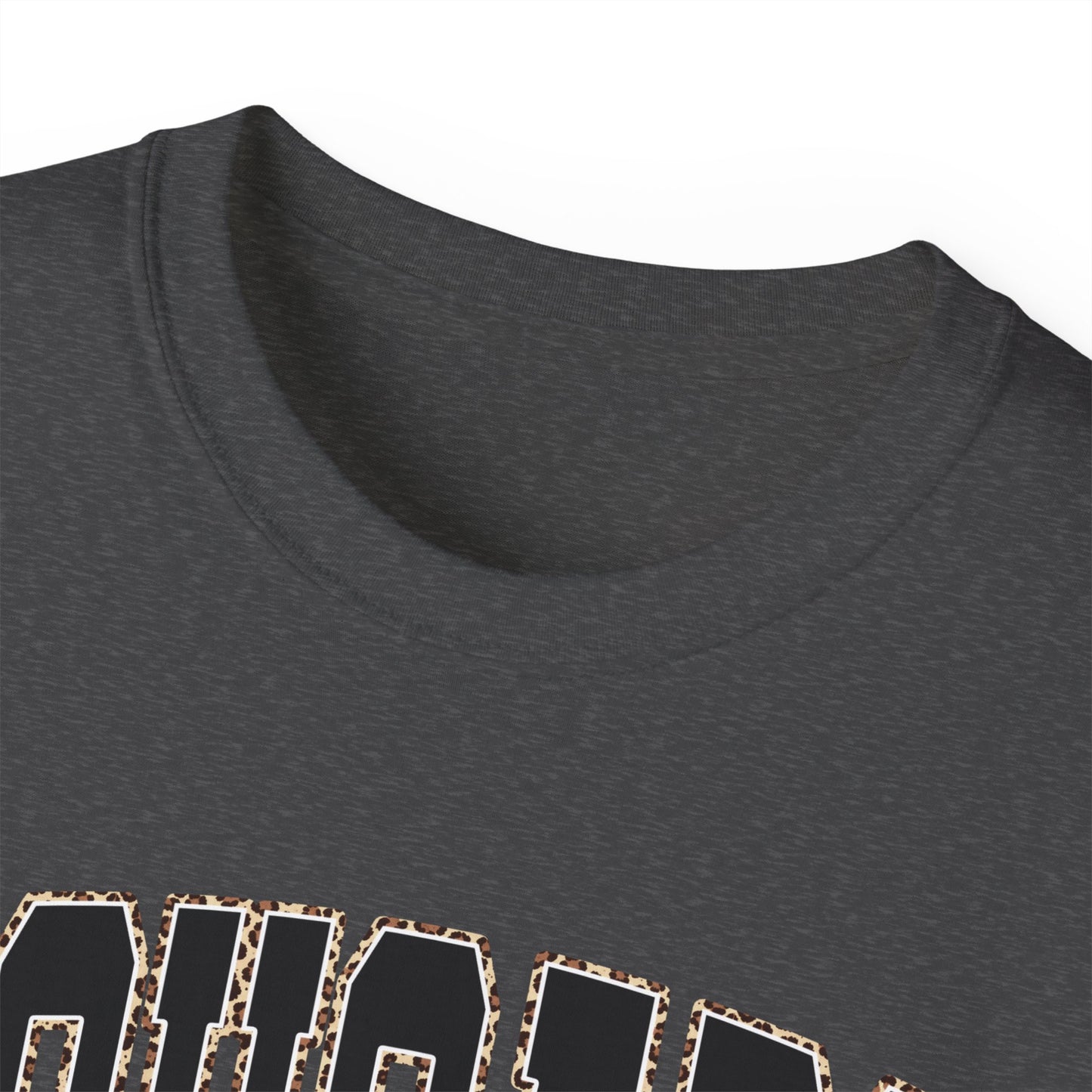Cougars Arch Logo Tee Leopard Print Outline— Vintage Collegiate Graphic T-Shirt