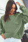 Strawberry Pink Ribbed Corduroy Oversized Sweatshirt