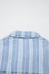 Sky Blue Stripe Boyfriend Chest Pocket Classic Denim Shacket