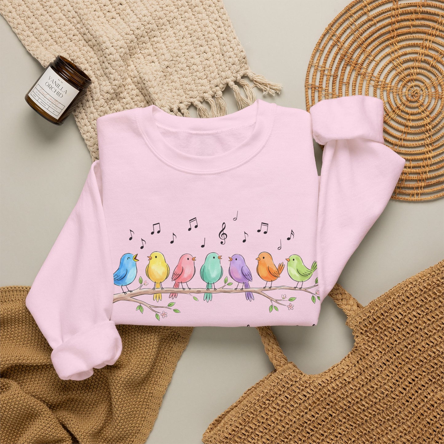 GILDAN - Psalm 89:1 Birds Crewneck Sweatshirt — I Will Sing of the Goodness of God Christian Sweatshirt