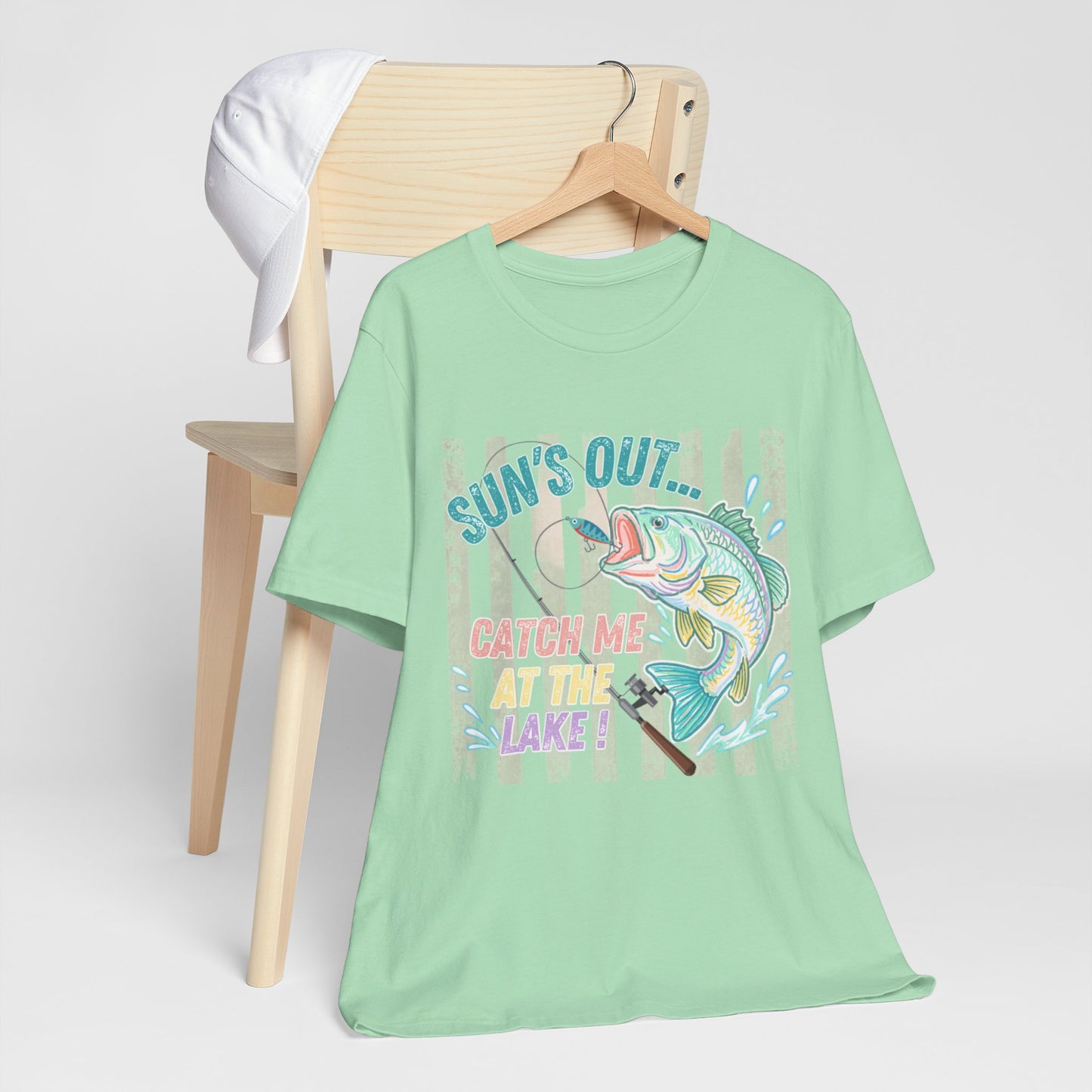 BELLA CANVAS - Sun's Out Catch Me at the Lake T-Shirt — Bass Fishing Summer Tee
