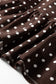 Chicory Coffee Polka Dot Long Sleeve Wrap V Neck Ruffle Hem Mini Dress