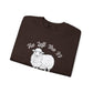 HE LEFT THE 99 WHITE FONT ADULT SWEATSHIRT