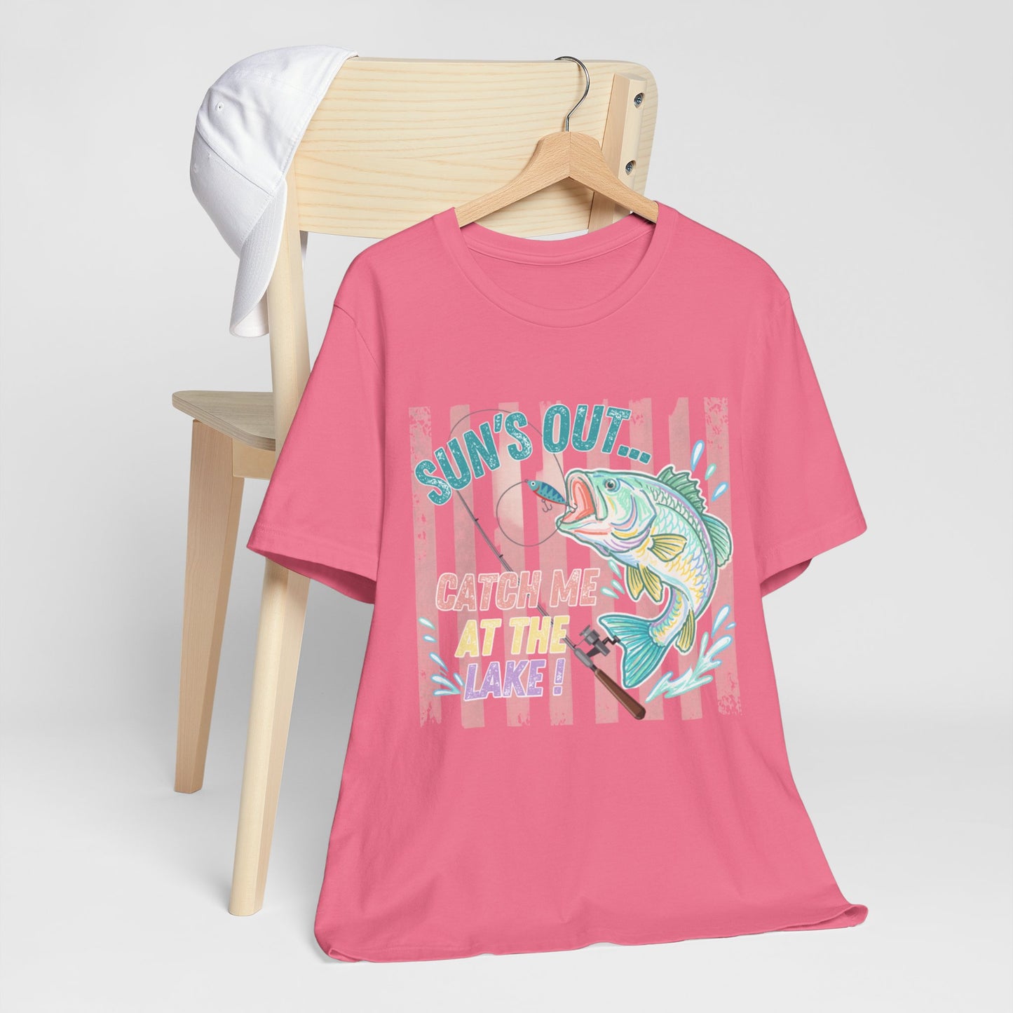 BELLA CANVAS - Sun's Out Catch Me at the Lake T-Shirt — Bass Fishing Summer Tee