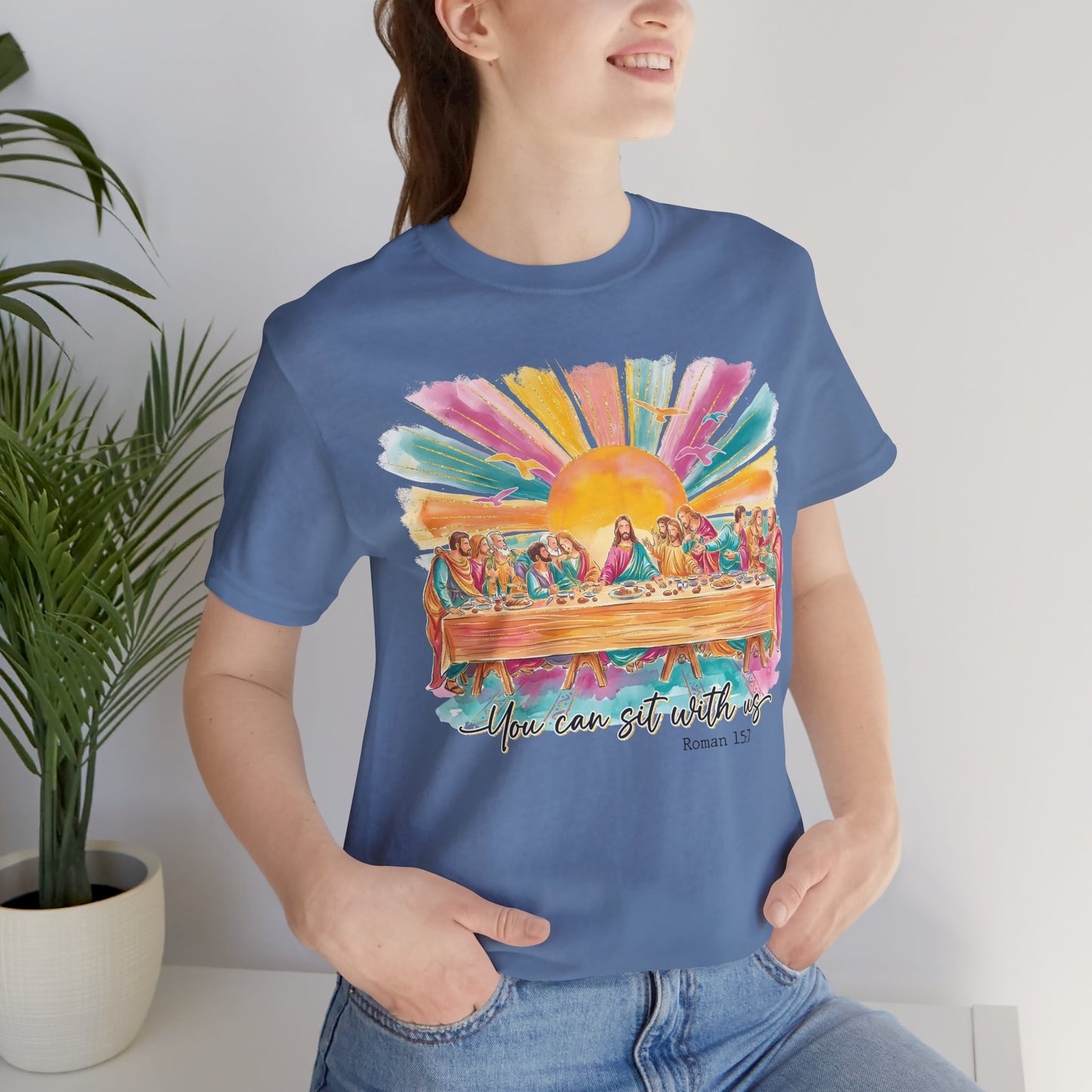 BELLA CANVAS -  The Last Supper Tee — "You can sit with us" Christian Graphic T-Shirt