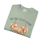 COMFORT COLORS - No One Fights Alone T-Shirt — Supportive Cancer Awareness Tee