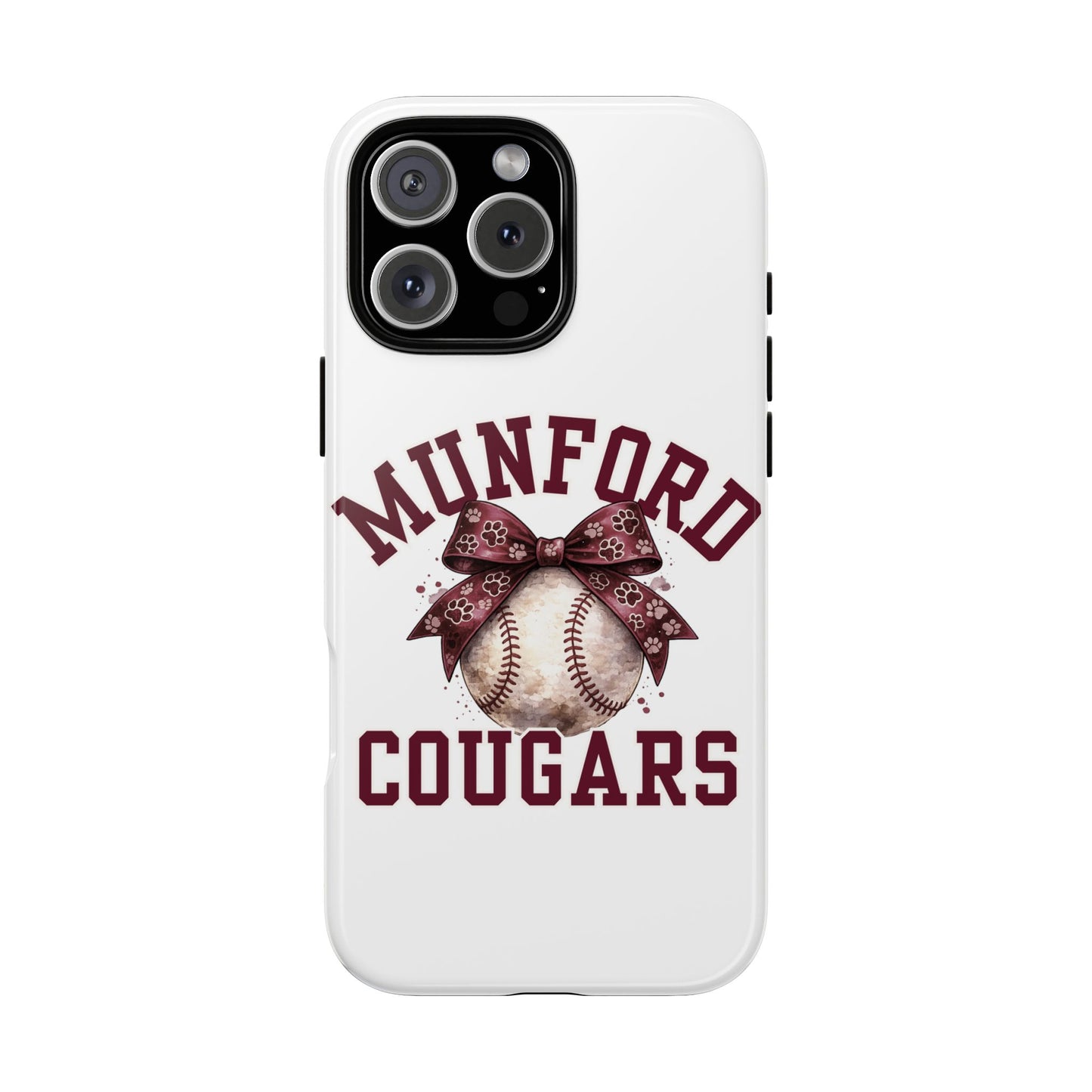 *** NEED TO PERSONALIZE THIS ? - DO NOT PURCHASE THIS ITEM - EMAIL ME @REFININGFAITHCOMPANY@GMAIL.COM - Munford Cougars Baseball Phone Case - Tough Cases Sports Team Phone Cover