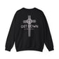 GET DOWN IN THE GOSPEL GRAY CROSS WHITE FONT
