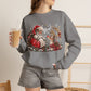 GILDAN - Christmas Santa and Reindeer Crewneck Sweatshirt