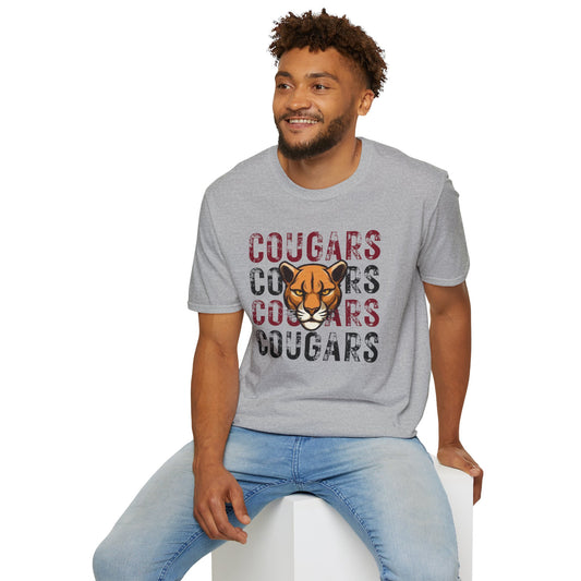Cougars Vintage Mascot T-Shirt — Retro Cougar Graphic Tee