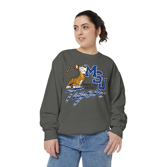 COMFORT COLORS - Memphis State University Tigers Sweatshirt — Vintage Mascot Crewneck