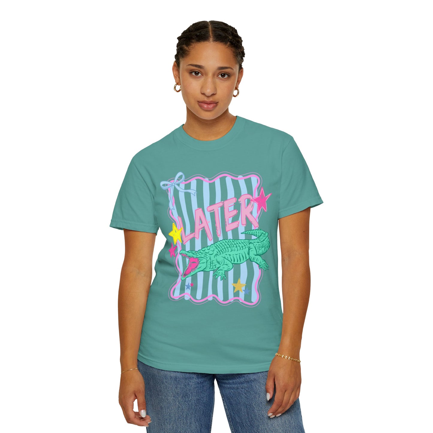 COMFORT COLORS - After While Crocodile T-Shirt — Pastel Retro Graphic Tee