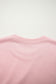 Light Pink Solid Color Loose Tee Drawstring Wide Leg Pants 2pcs Outfit