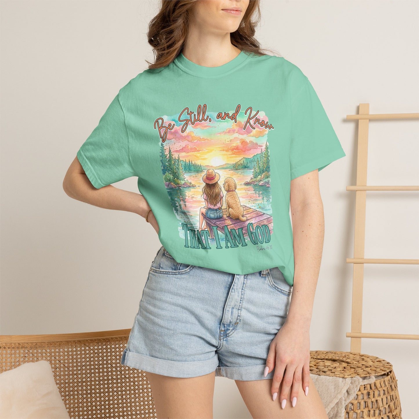 COMFORT COLORS - That I May Know T-Shirt — 'Be Still and Know' Scenic Faith Tee