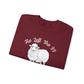 HE LEFT THE 99 WHITE FONT ADULT SWEATSHIRT