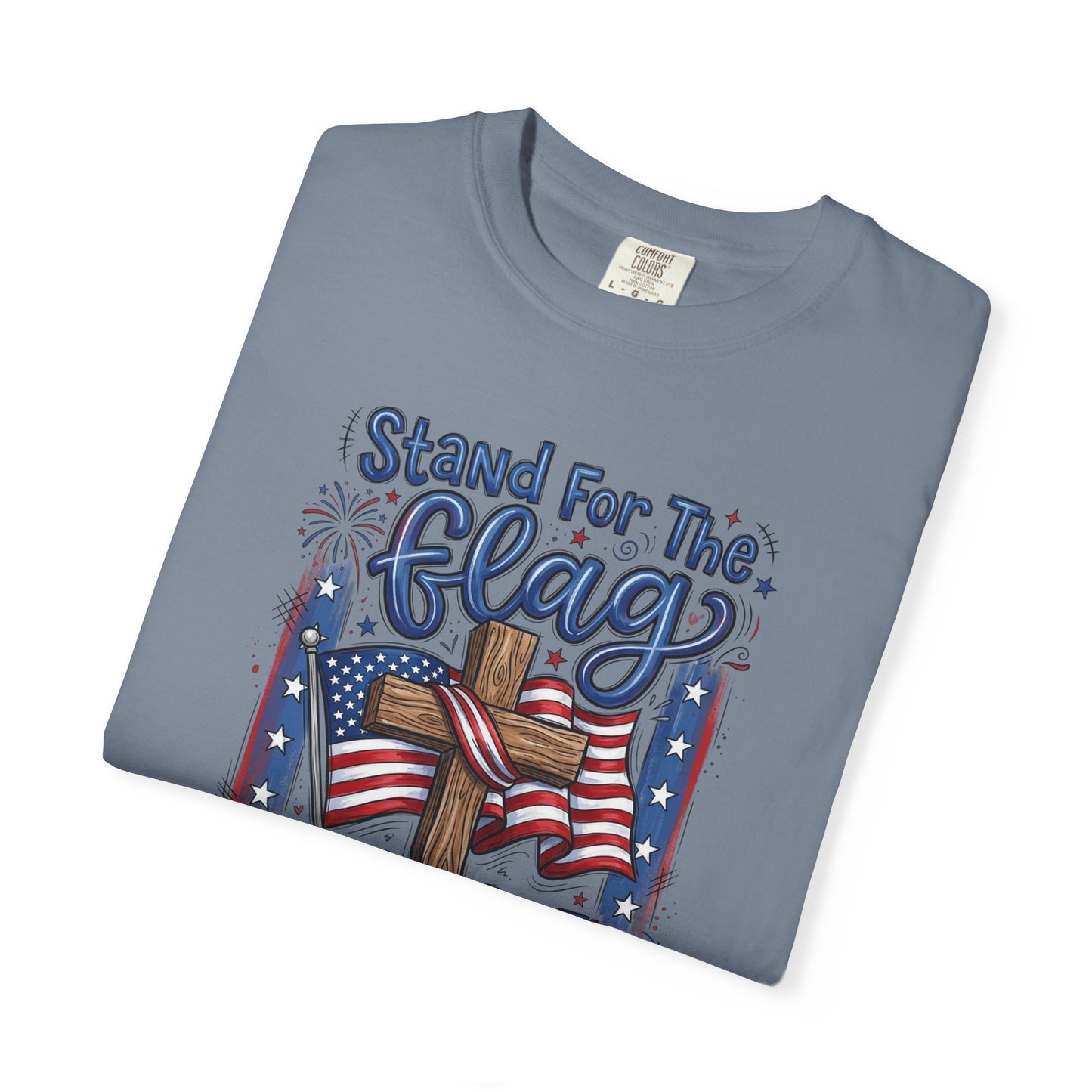 COFORT COLORS - Stand For The Flag Kneel For The Cross T-Shirt