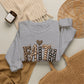 GILDAN - Faith Leopard Print Crewneck Sweatshirt
