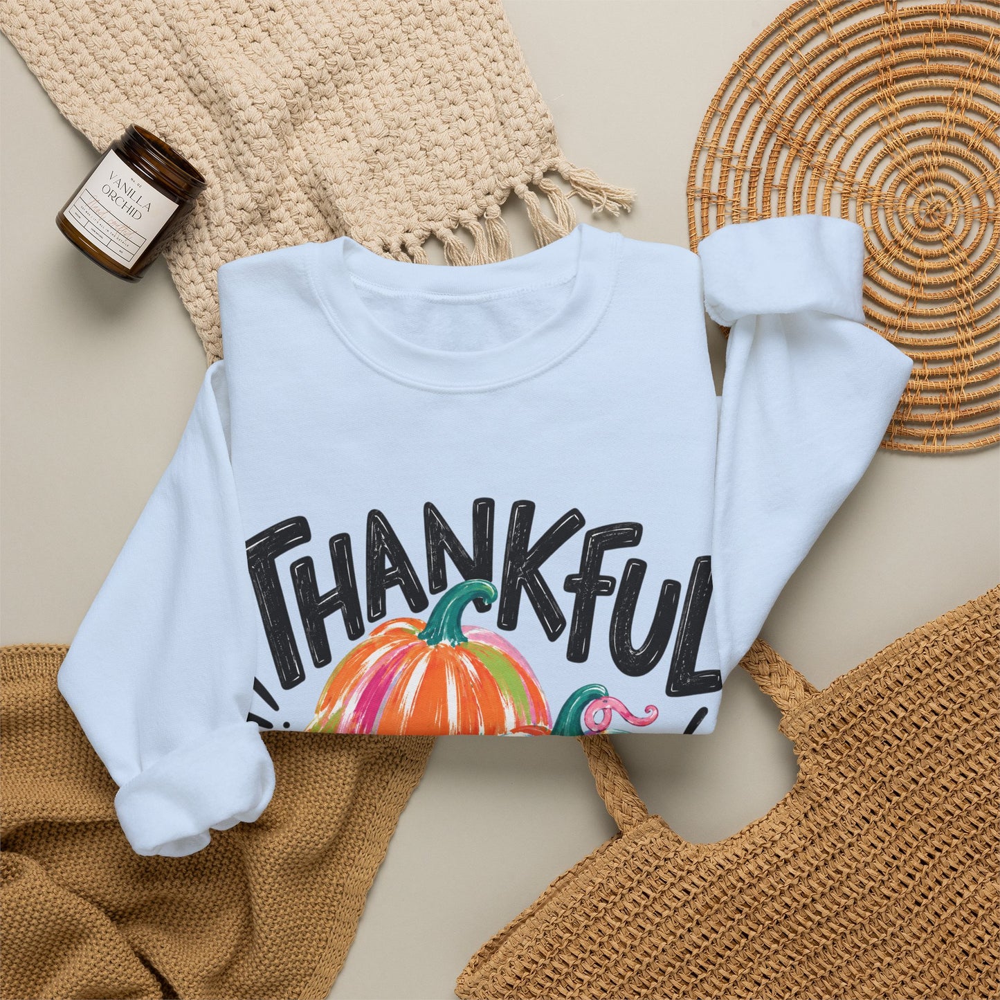 GILDAN - Thankful Pumpkin Crewneck Sweatshirt