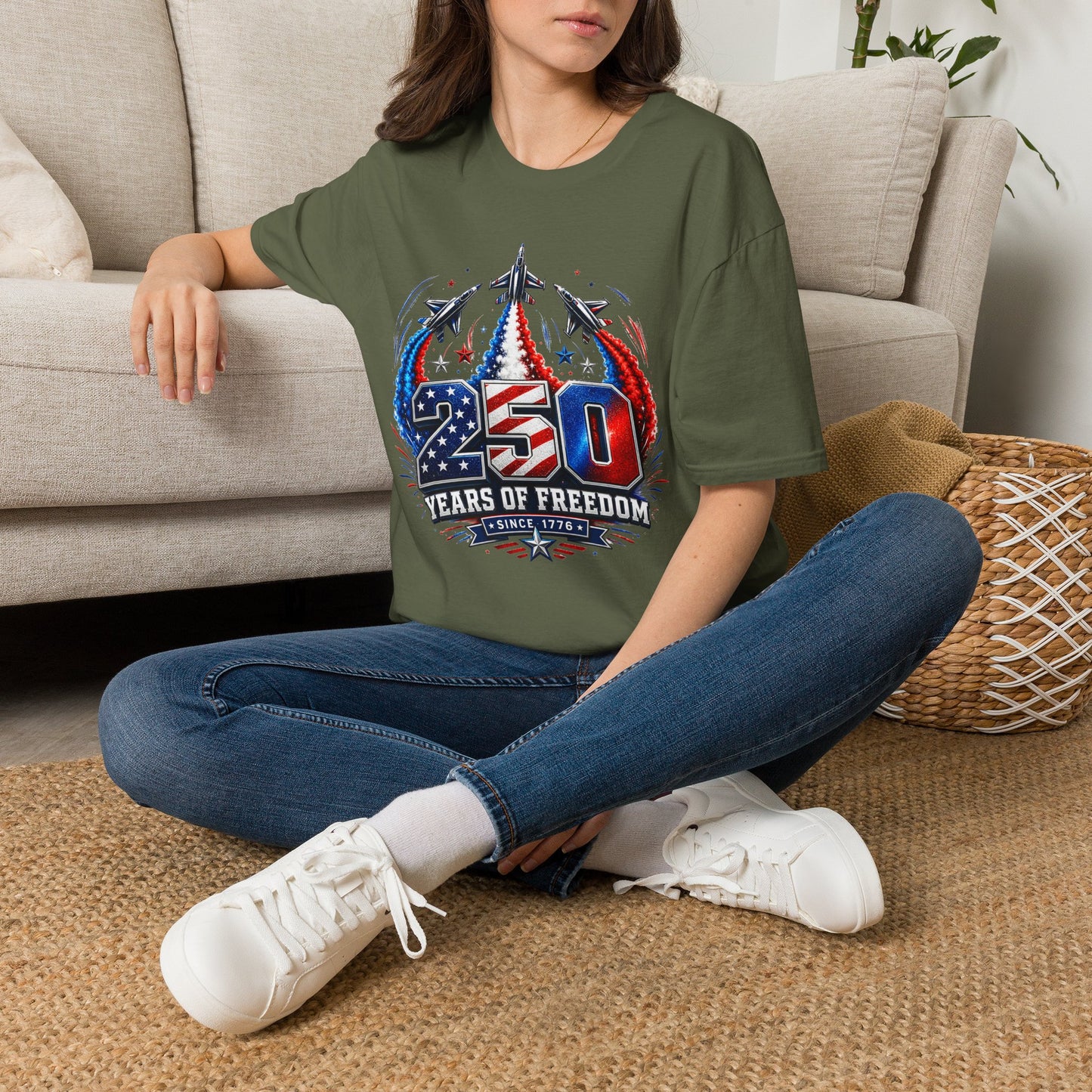 GILDAN - 250 Years of Freedom T-Shirt — Patriotic Jet Tribute