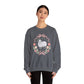 HE LEFT THE 99 WITH RIBBON FRAME ADULT SWEATSHIRT - FRONT AND BACK PRINT