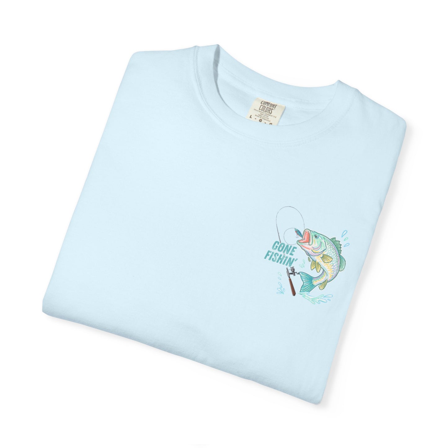 COMFORT COLORS - Catch me at the lake 2 side design tee