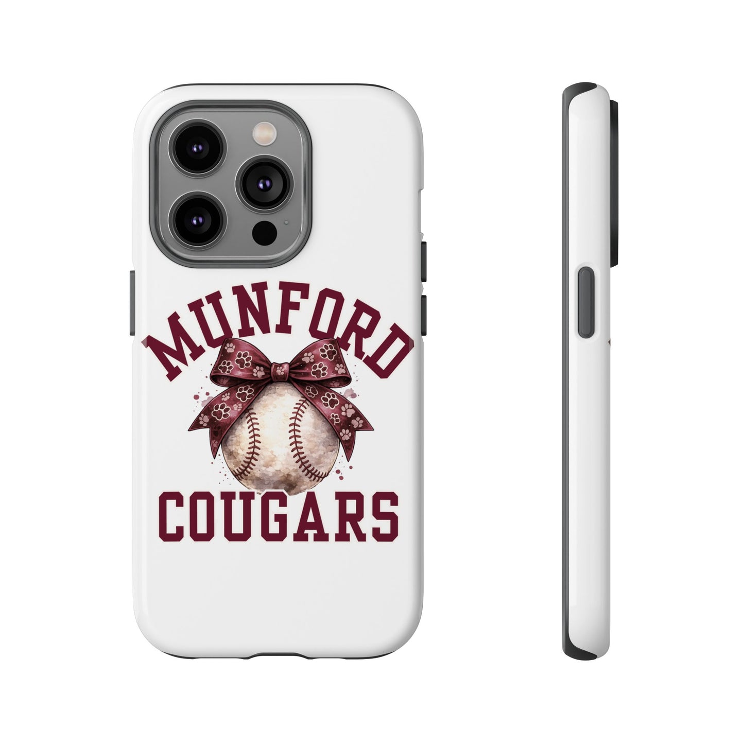 *** NEED TO PERSONALIZE THIS ? - DO NOT PURCHASE THIS ITEM - EMAIL ME @REFININGFAITHCOMPANY@GMAIL.COM - Munford Cougars Baseball Phone Case - Tough Cases Sports Team Phone Cover