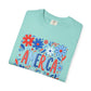 COMFORT COLORS - America Floral T-Shirt — Red, White & Blue Patriotic Tee