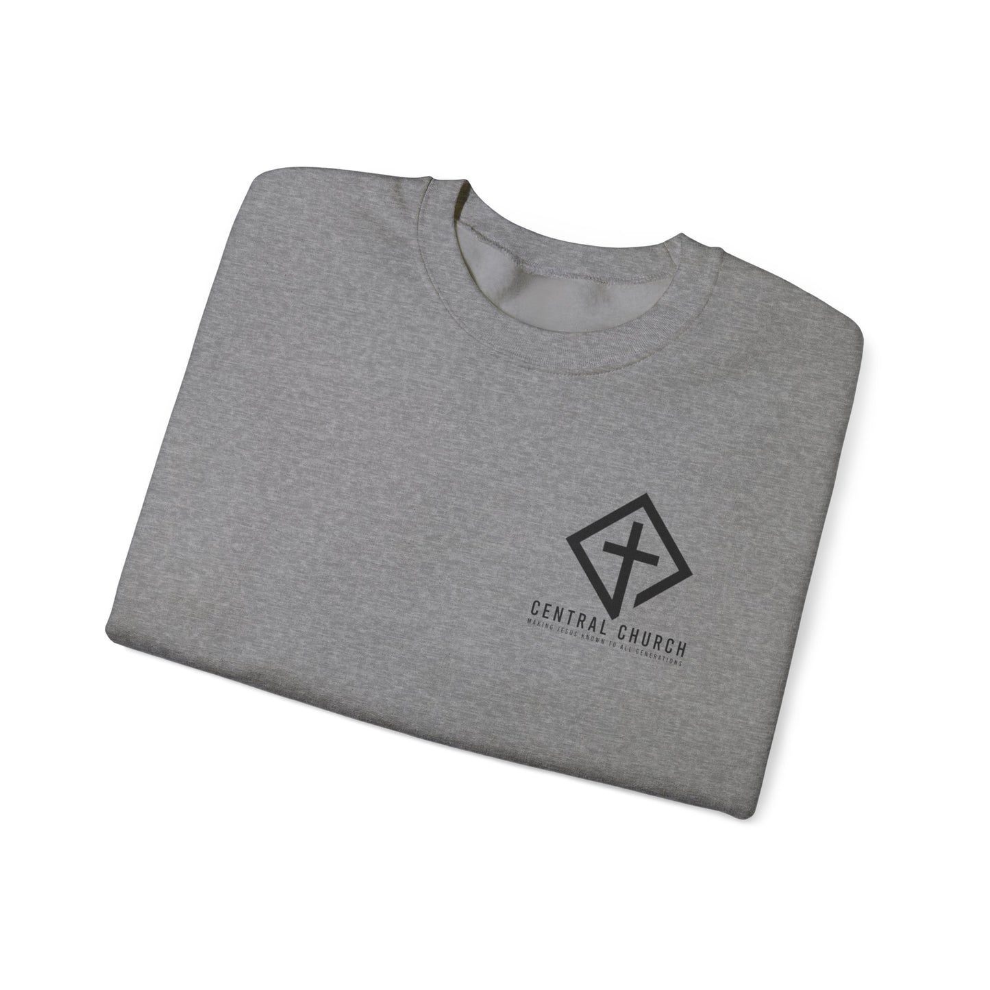 CENTRAL BAPTIST BLACK FONT ADULT SWEATSHIRT