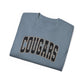 Cougars Arch Logo Tee Leopard Print Outline— Vintage Collegiate Graphic T-Shirt