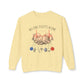 COMFORT COLORS -Crewneck Sweatshirt — "No One Fights Alone" Hands & Medical Symbols Support Pullover