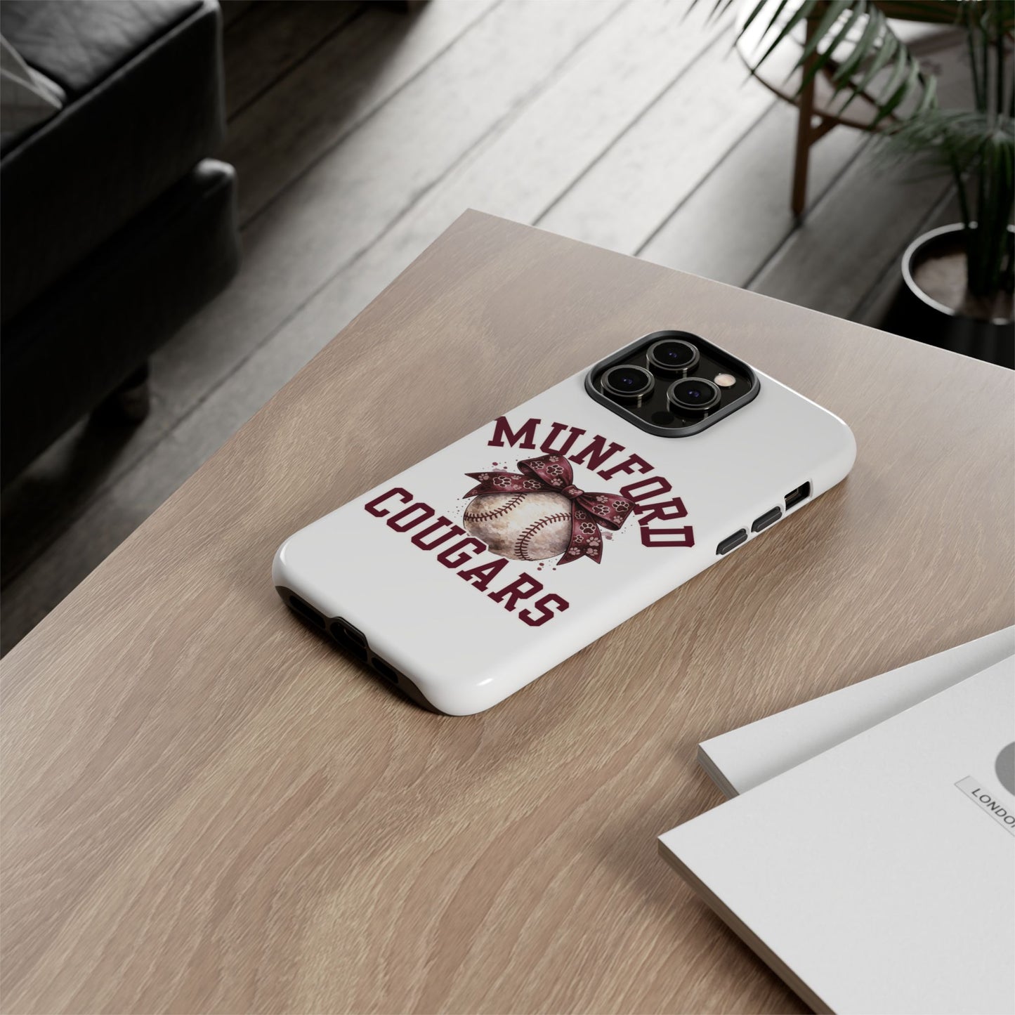 *** NEED TO PERSONALIZE THIS ? - DO NOT PURCHASE THIS ITEM - EMAIL ME @REFININGFAITHCOMPANY@GMAIL.COM - Munford Cougars Baseball Phone Case - Tough Cases Sports Team Phone Cover