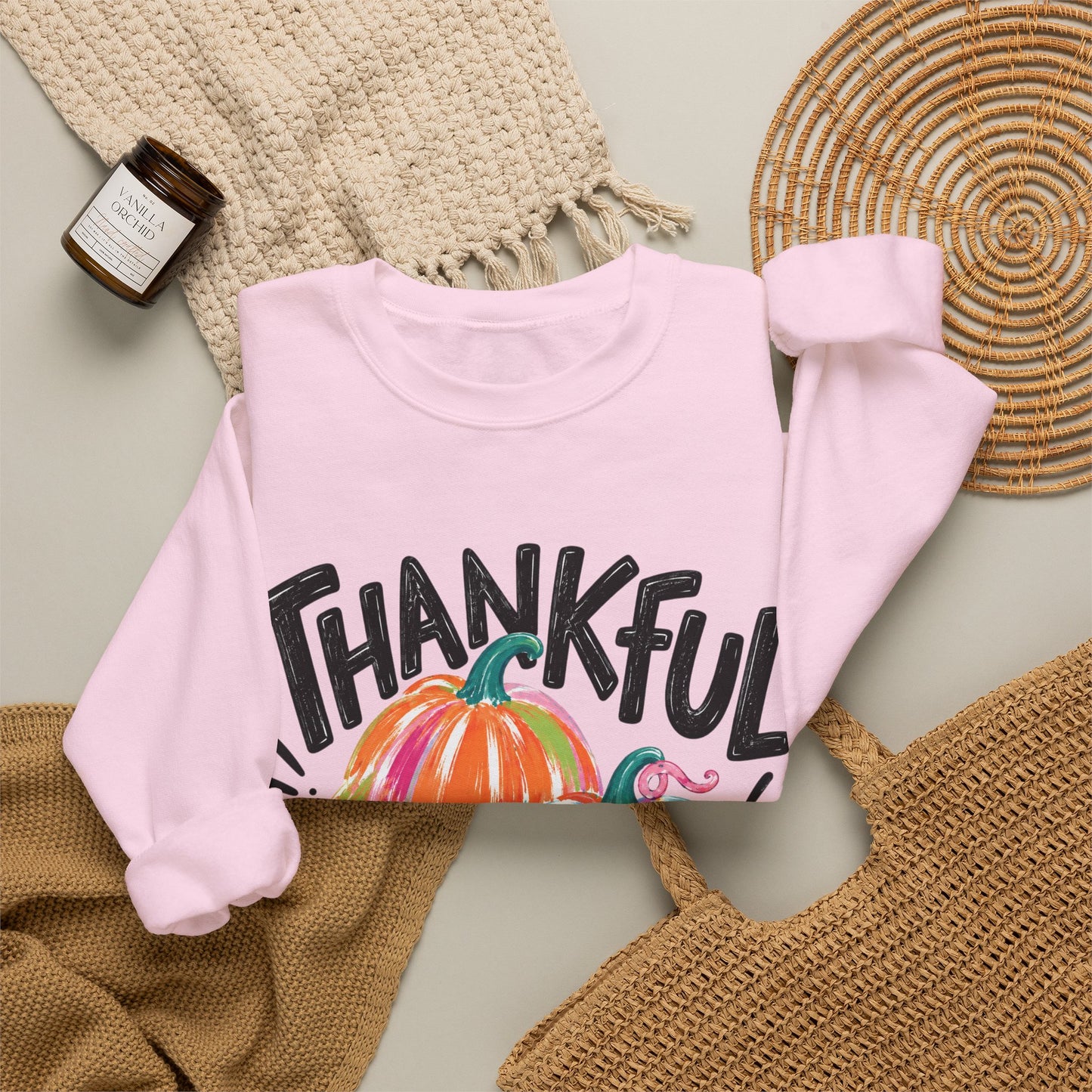GILDAN - Thankful Pumpkin Crewneck Sweatshirt