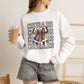GILDAN - Cougars Cheer Bow Sweatshirt - Repeated Text Graphic Crewneck