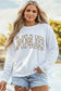 White WWJD Camo Letter Printed Long Sleeve Top
