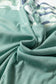 Mist Green Ribbed Camouflage Patchwork Plus Size V Neck Tee