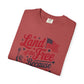 COMFORT COLORS - Land of the Free Because of the Brave T-Shirt — Patriotic Statue of Liberty Graphic Tee