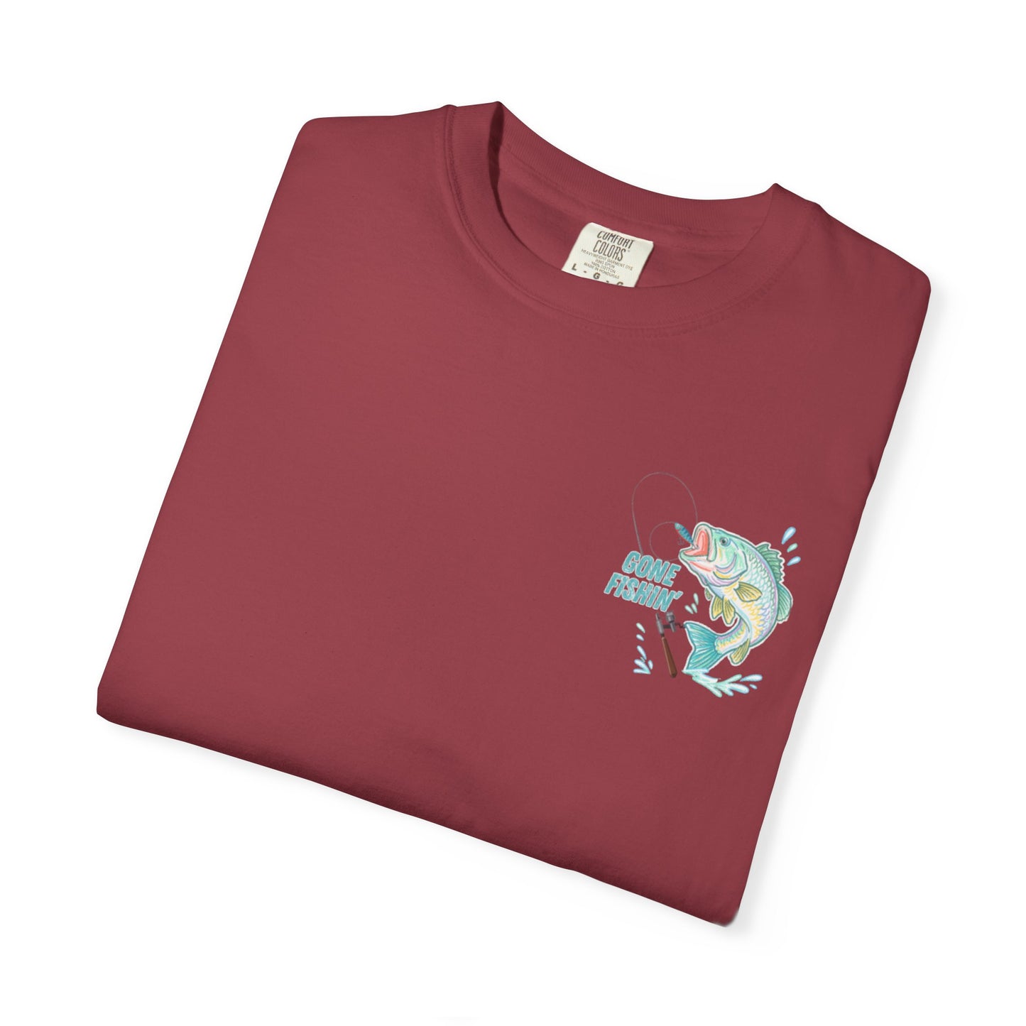 COMFORT COLORS - Catch me at the lake 2 side design tee