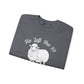 HE LEFT THE 99 WHITE FONT ADULT SWEATSHIRT