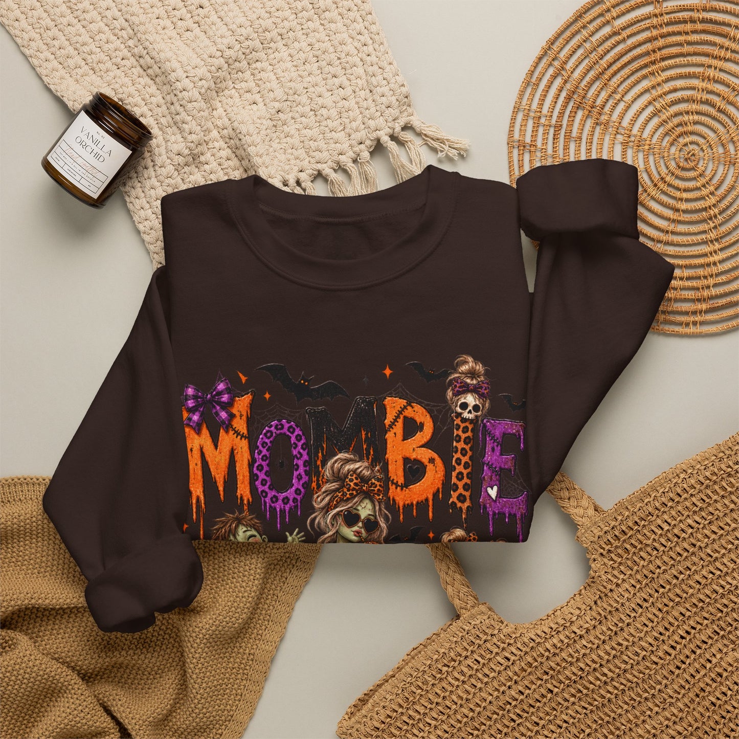 GILDAN - Mombie Halloween Sweatshirt — "Mombie" Zombie Mom Graphic Crewneck