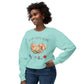 COMFORT COLORS -Crewneck Sweatshirt — "No One Fights Alone" Hands & Medical Symbols Support Pullover