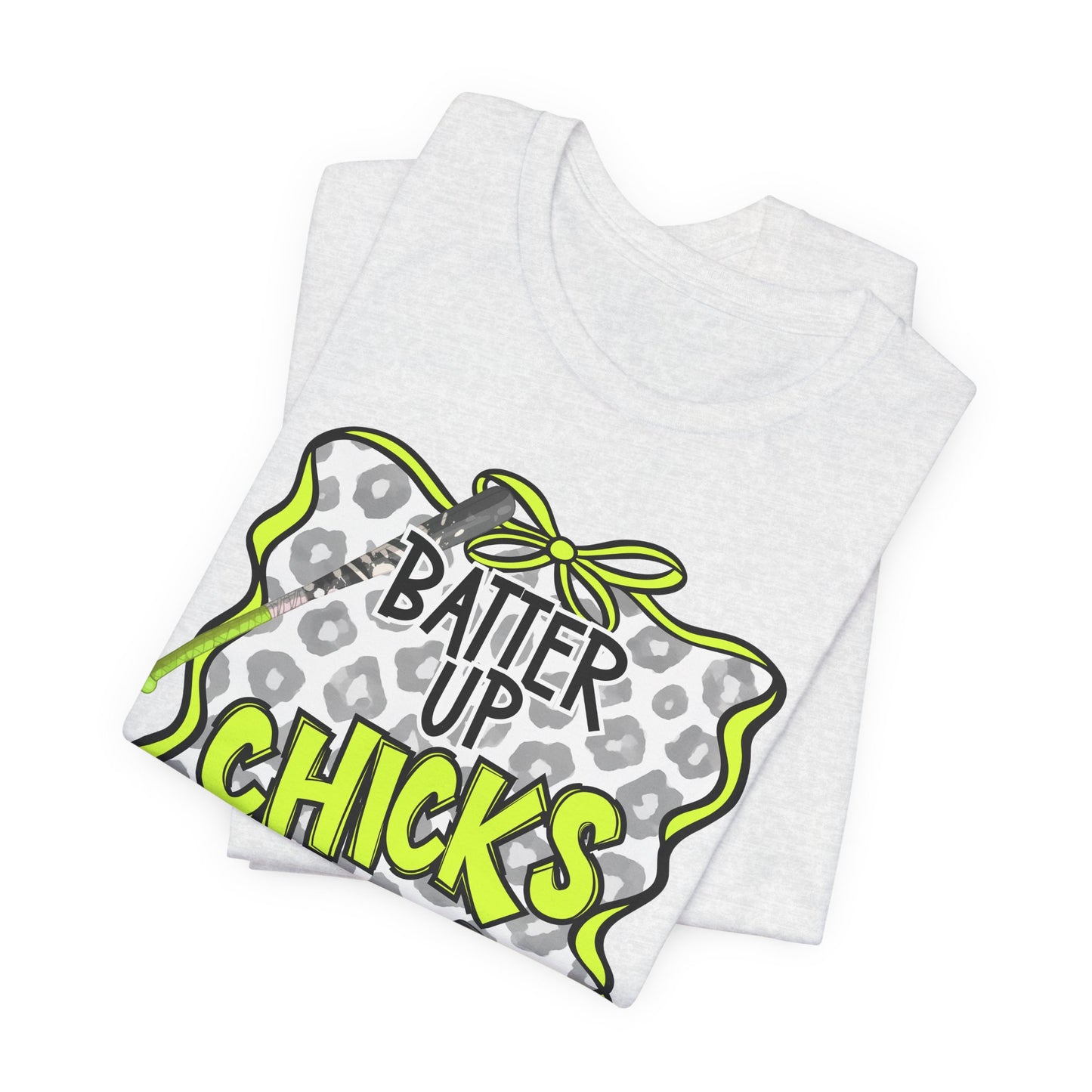 ***NEED TO PERSONALIZE THIS ? DO NOT ORDER THIS SHIRT - CONTACT ME @REFININGFAITHCOMPANY@GMAIL.COM TO PERSONALIZE THIS ***  - Batter Up Chicks Softball T-Shirt — "Batter Up Chicks #9" Neon Green Team...