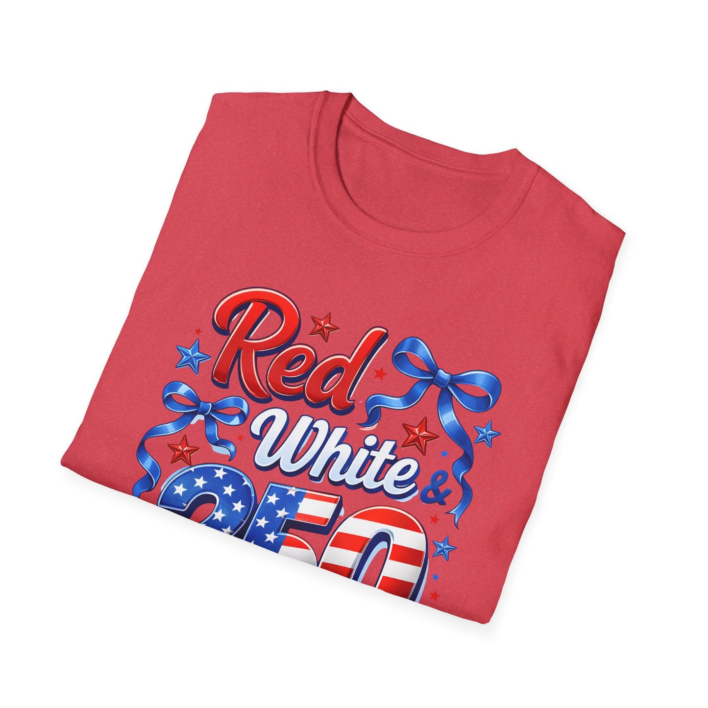 GILDAN - Patriotic "Red White & 4th" T-Shirt — USA Stars & Stripes 4th of July Tee