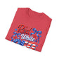 GILDAN - Patriotic "Red White & 4th" T-Shirt — USA Stars & Stripes 4th of July Tee