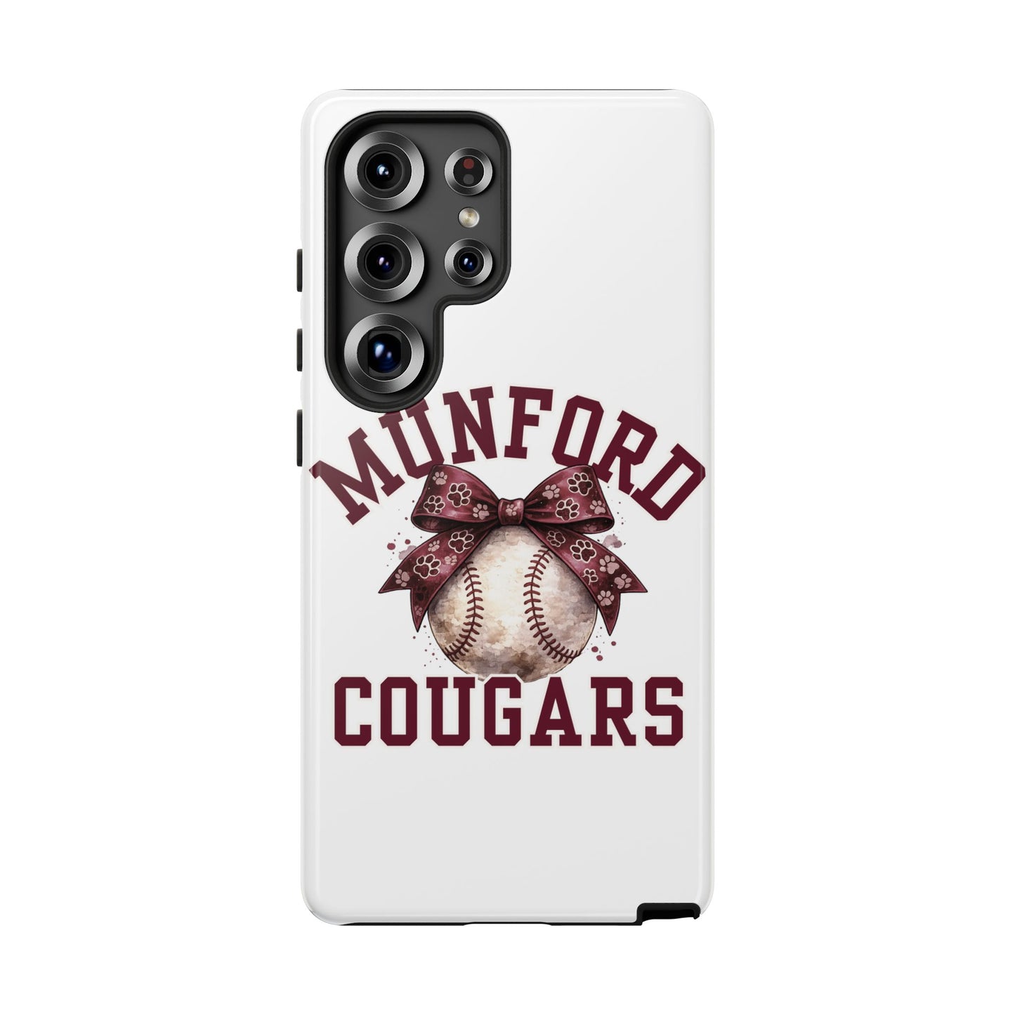 *** NEED TO PERSONALIZE THIS ? - DO NOT PURCHASE THIS ITEM - EMAIL ME @REFININGFAITHCOMPANY@GMAIL.COM - Munford Cougars Baseball Phone Case - Tough Cases Sports Team Phone Cover