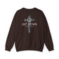GILDAN - GET DOWN IN THE GOSPEL ADULT SWEATSHIRT GRAY CAMO CROSS