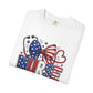 COMFORT COLORS - American Flag Nurse T-Shirt – Patriotic Stethoscope & Bow Healthcare Tee