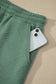 Mineral Blue Plus Size Textured Short Sleeve Top Drawstring Shorts Set