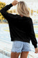 Dark Blue Tinsel Game Day Drop Shoulder Graphic Sweatshirt